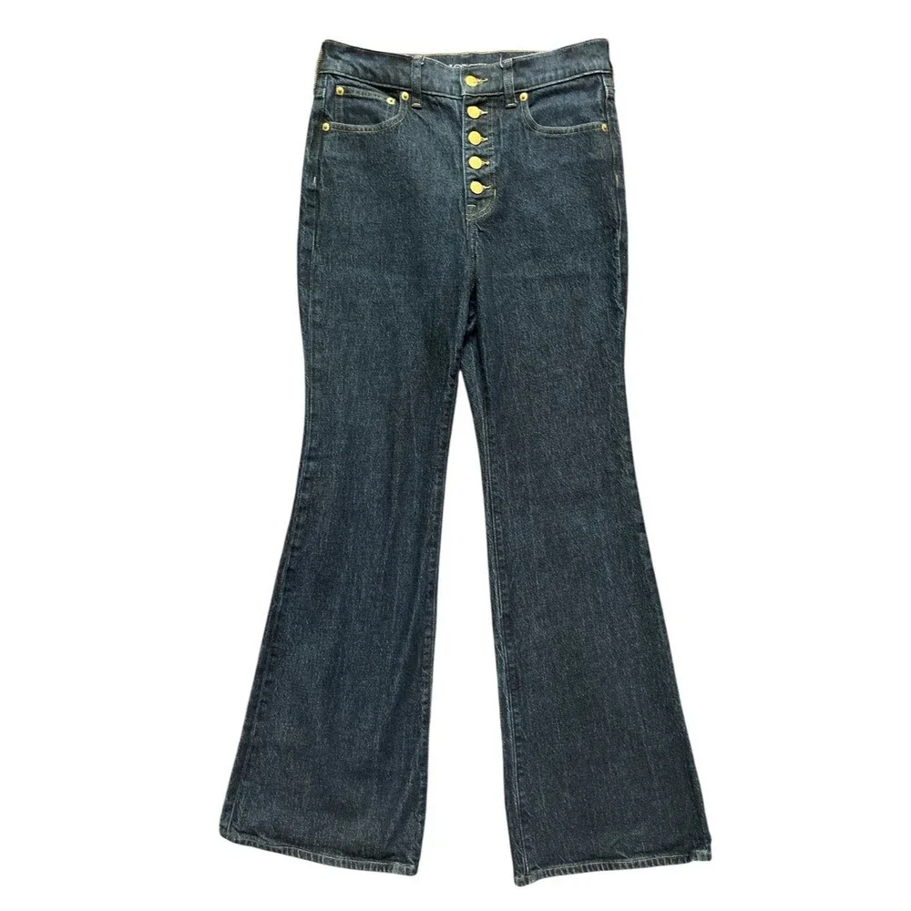 J. Crew RE-96 IDG ’96 Flare Jeans Size 28 Dark Wash Button Fly Unworn